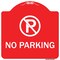 Signmission Designer Series No Parking Small, Red & White Heavy-Gauge Aluminum Sign, 18" x 18", RW-1818-9816 A-DES-RW-1818-9816 - alternate 1